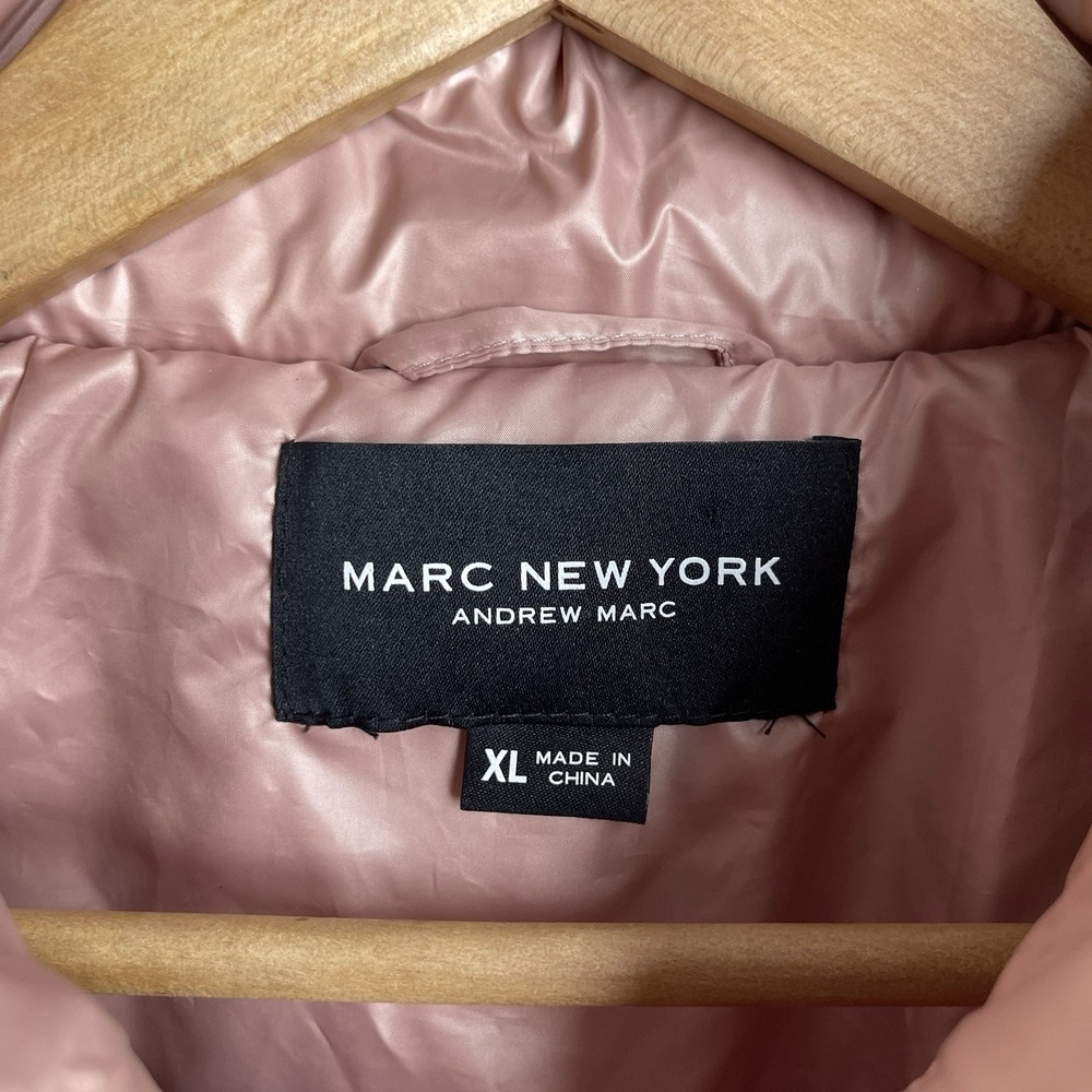 Marc New York Andrew Mark Womens XL Pink Quilted Puffer Jacket Full Zip NWT NEW - Picture 4 of 11